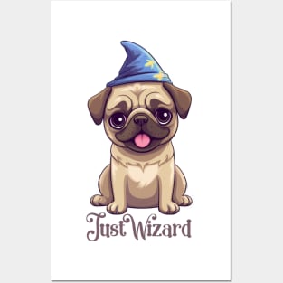 Pug dog as Wizard Posters and Art